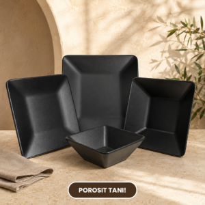 Set Pjatash Black Square Elegance