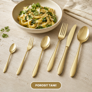 Set Lugësh, Pirunësh dhe Thikash Gold - 36 pjesë