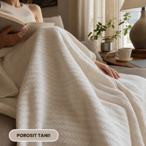 Mbulesë Dopio Frotir Pambuku – E Bardhë
